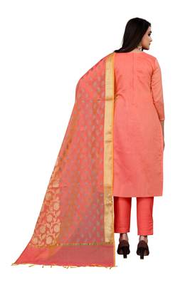 Orange block print banarasi salwar 2