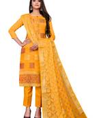 Yellow block print banarasi salwar