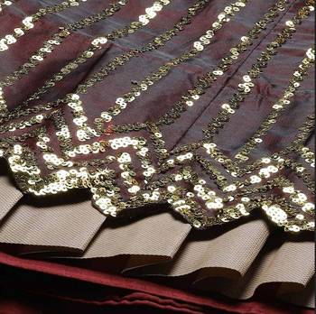 Maroon Sequins Work Satin Silk Party Wear  Cancan Lehenga Choli 4