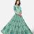 sweet Sky-blue Thread, Zari, and Sequins Embroidered georgette Semi Stitched Lehenga