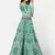 sweet Sky-blue Thread, Zari, and Sequins Embroidered georgette semi stitched lehenga