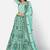 sweet Sky-blue Thread, Zari, and Sequins Embroidered georgette Semi Stitched Lehenga