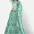 sweet Sky-blue Thread, Zari, and Sequins Embroidered georgette semi stitched lehenga