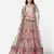 good-looking Off-white Thread, Zari, and Sequins Embroidered georgette semi stitched lehenga