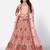 prepossessing Peach Thread, Zari, and Sequins Embroidered georgette semi stitched lehenga