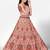 prepossessing Peach Thread, Zari, and Sequins Embroidered georgette semi stitched lehenga