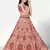 prepossessing Peach Thread, Zari, and Sequins Embroidered georgette semi stitched lehenga