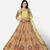 striking Yellow Thread, Zari, and Sequins Embroidered georgette semi stitched lehenga