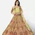 striking Yellow Thread, Zari, and Sequins Embroidered georgette semi stitched lehenga