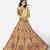striking Yellow Thread, Zari, and Sequins Embroidered georgette Semi Stitched Lehenga