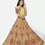 striking Yellow Thread, Zari, and Sequins Embroidered georgette semi stitched lehenga