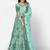 sweet Sky-blue Thread, Zari, and Sequins Embroidered georgette semi stitched lehenga