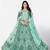 sweet Sky-blue Thread, Zari, and Sequins Embroidered georgette Semi Stitched Lehenga