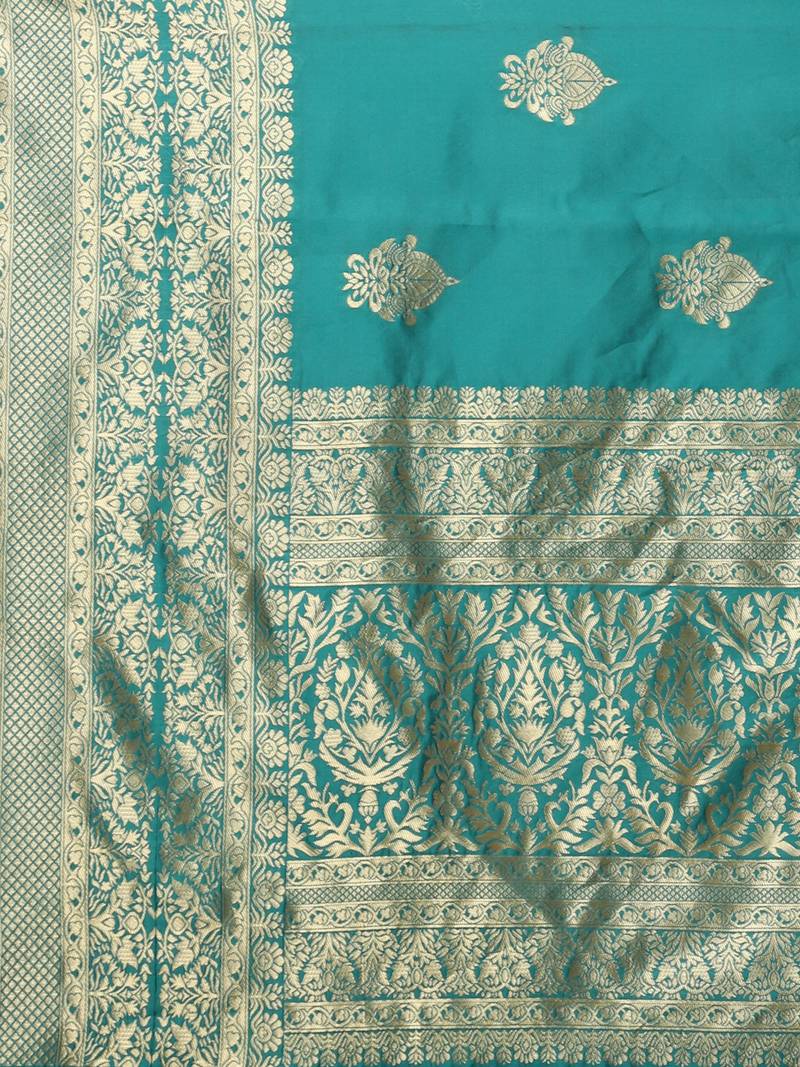 Glemora Rama Fancy Ethnic Wear Silk Blend Banarasi Traditional Saree
