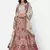 good-looking Off-white Thread, Zari, and Sequins Embroidered georgette semi stitched lehenga