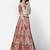 good-looking Off-white Thread, Zari, and Sequins Embroidered georgette semi stitched lehenga