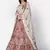 good-looking Off-white Thread, Zari, and Sequins Embroidered georgette semi stitched lehenga