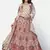 good-looking Off-white Thread, Zari, and Sequins Embroidered georgette semi stitched lehenga