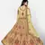 striking Yellow Thread, Zari, and Sequins Embroidered georgette semi stitched lehenga