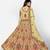 striking Yellow Thread, Zari, and Sequins Embroidered georgette semi stitched lehenga