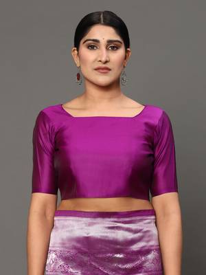 Glemora Purple Designer Ethnic Wear Silk Blend Banarasi Traditional Saree 4