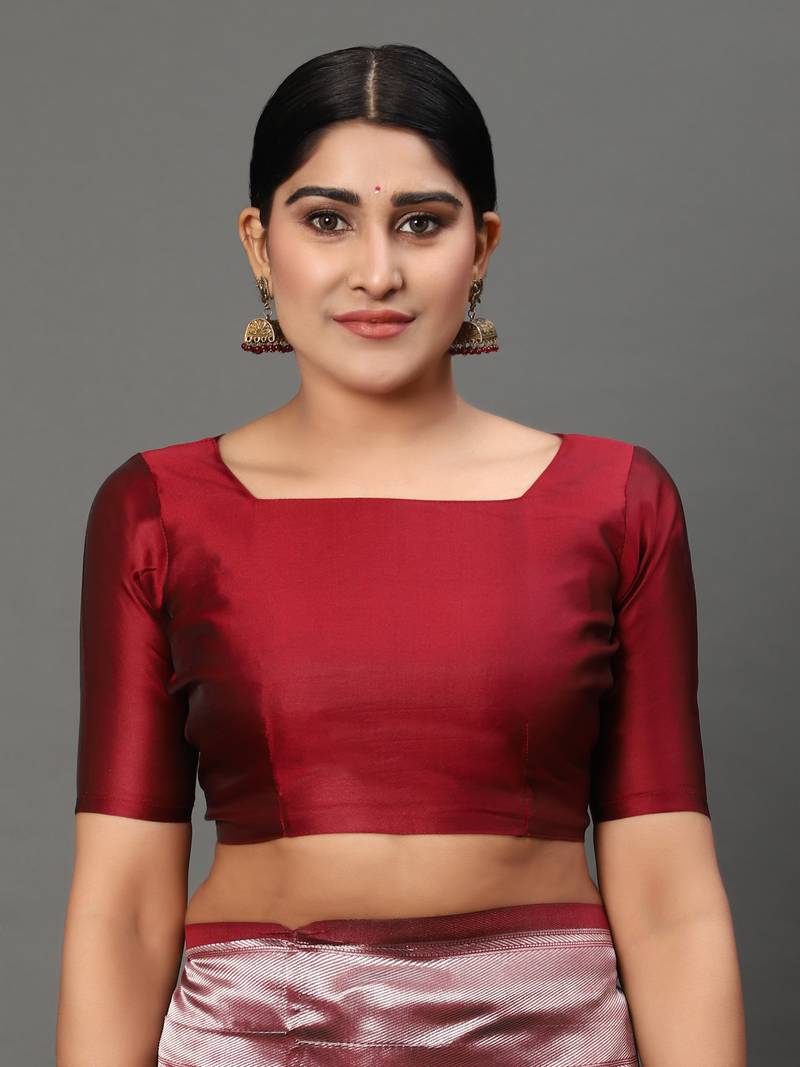 Glemora Red Designer Ethnic Wear Silk Blend Banarasi Traditional Saree