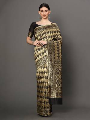Glemora Black Designer Ethnic Wear Silk Blend Banarasi Traditional Saree 1