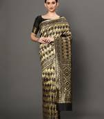 Glemora Black Designer Ethnic Wear Silk Blend Banarasi Traditional Saree