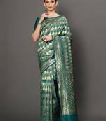 Glemora Rama Designer Ethnic Wear Silk Blend Banarasi Traditional Saree