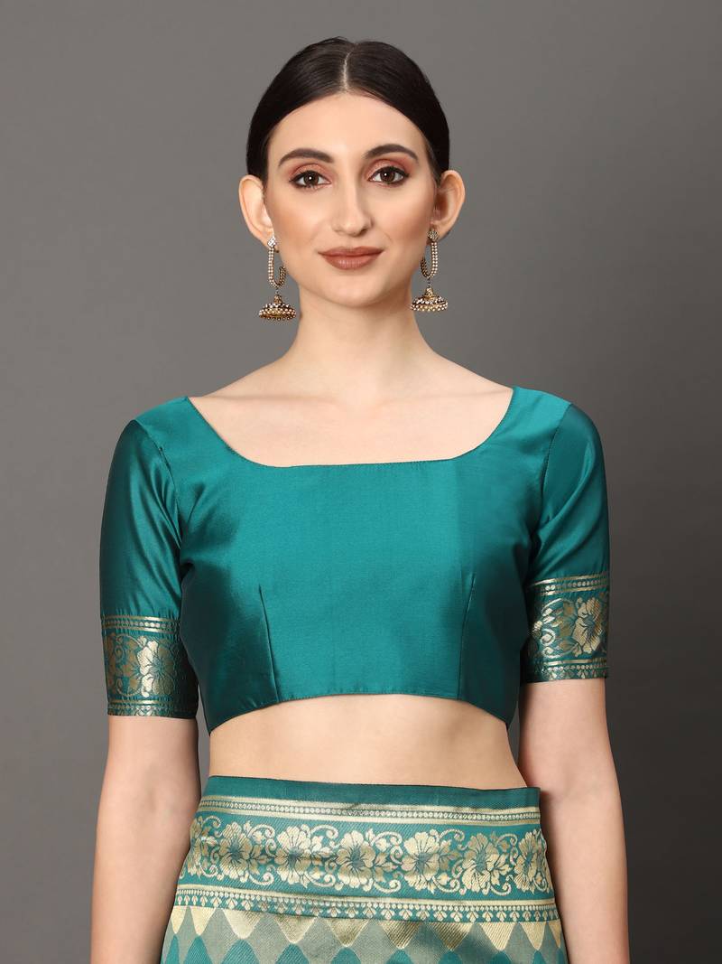 Glemora Rama Designer Ethnic Wear Silk Blend Banarasi Traditional Saree