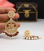 Maroon danglers-drops