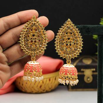Orange jhumkas 1