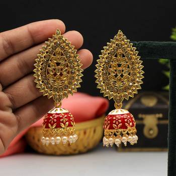 Red jhumkas 1