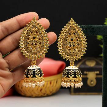 Black jhumkas 1