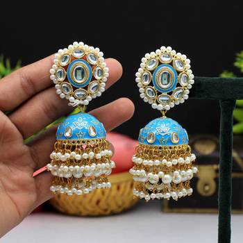 Turquoise jhumkas 1