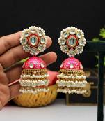 Pink jhumkas