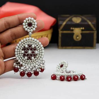 Maroon danglers-drops 1