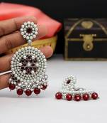 Maroon danglers-drops