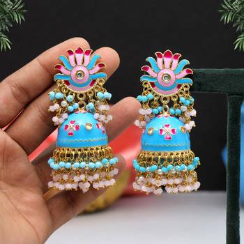 Turquoise jhumkas 1