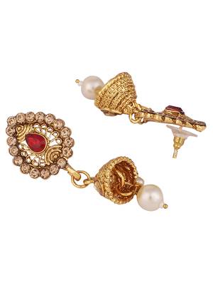 Traditional Hasli Style Gold Plated Choker Cutwork and Floral Design with Earring Maangtika 3