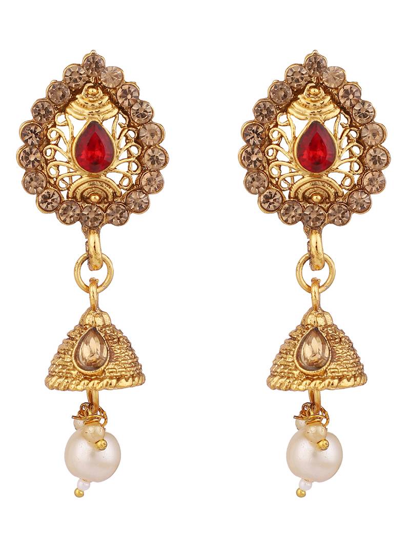 Traditional Hasli Style Gold Plated Choker Cutwork and Floral Design with Earring Maangtika