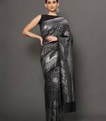 Glemora Black Fancy Ethnic Wear Silk Blend Banarasi Traditional Saree