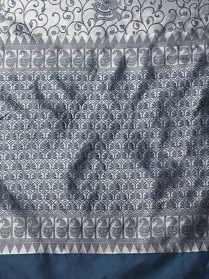 Glemora Grey Fancy Ethnic Wear Silk Blend Banarasi Traditional Saree 5