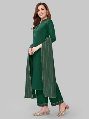 Green printed viscose rayon combo-kurtis 2