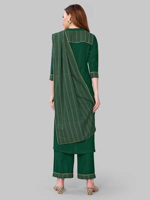 Green printed viscose rayon combo-kurtis 3
