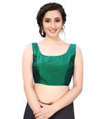 Women's Green Art Silk Stitched Padded Blouse