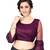 Women's Purple Net Stitched Padded Blouse