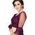 Women's Purple Net Stitched Padded Blouse