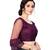 Women's Purple Net Stitched Padded Blouse