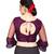Women's Purple Net Stitched Padded Blouse